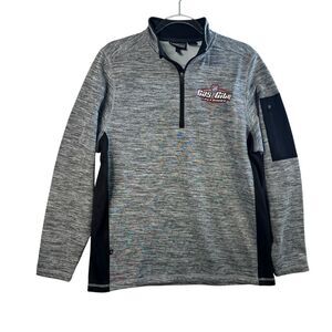 Pennant Gas City Speedway‎ Quarter Zip Pullover Athletic Jacket Gray M Indiana